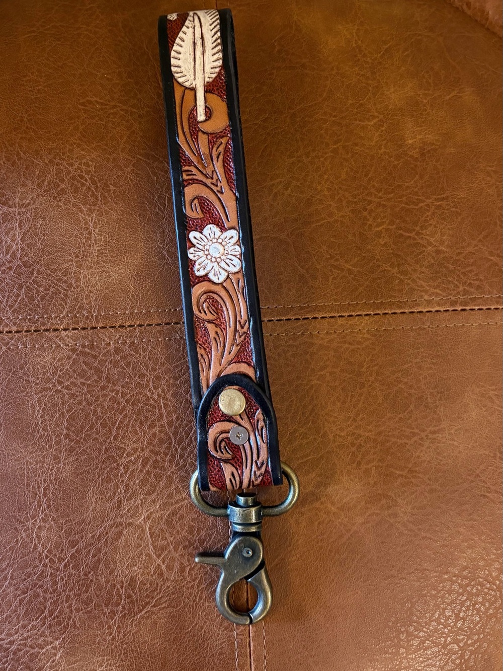 Western Keychain with Turquoise - Picture 2 of 3